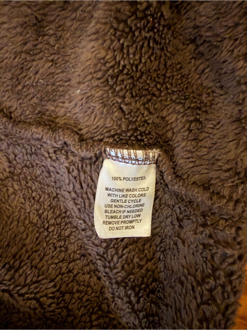 Great Northwest 2X Fuzzy Sherpa Jacket Brown No Zipper Pull Extra Pockets - Picture 7 of 10